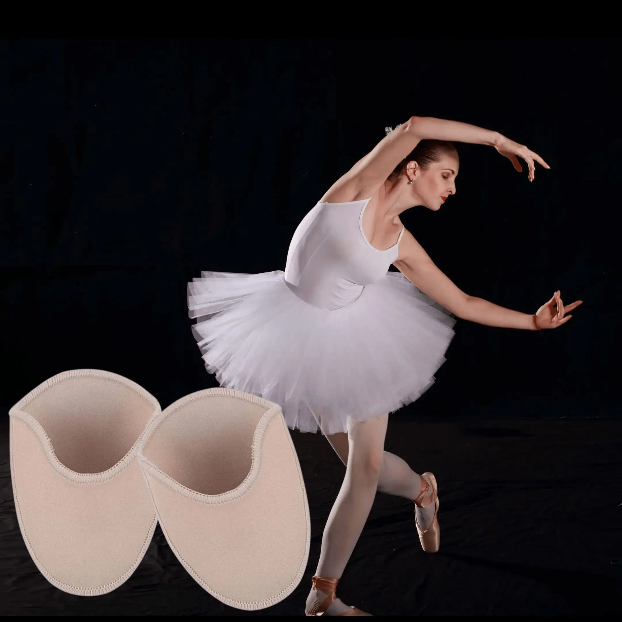 1 Pair Ballet Dance Shoe Toe Pads Ballet Shoe Pouches Pad Protector Soft Toe Cap Relief Forefoot Pain Point Shoes Ballet Slipperfor Heel Ballet Point Shoes