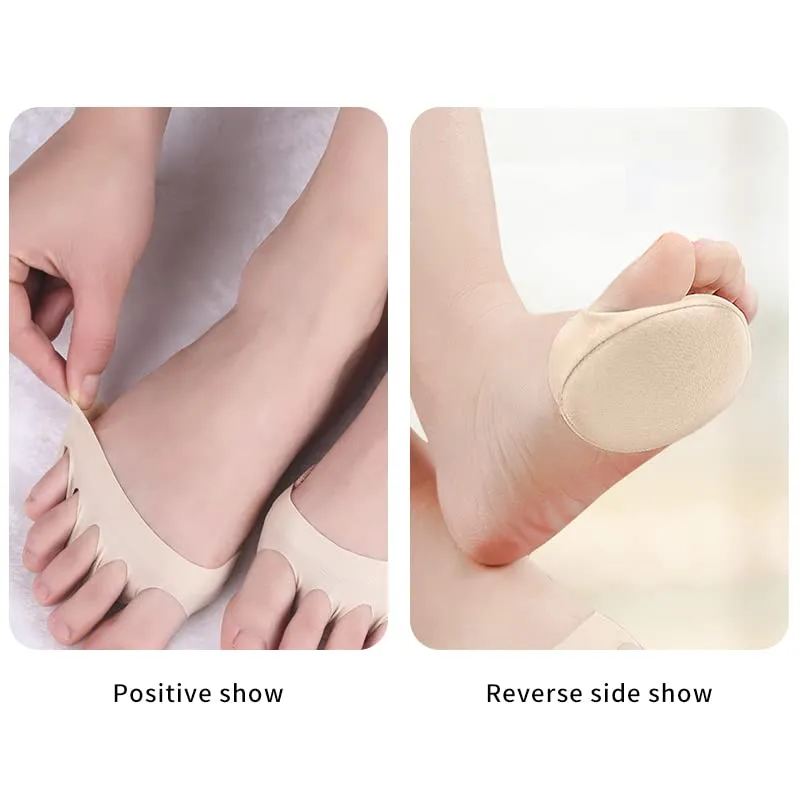 2 Pairs Foot Pads, Metatarsal Pads for women Men, Reusable Forefoot Pads Prevention Pain Relief, High Heel Cushion Pads, Non-Slip