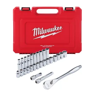 28-Piece 1/2 in. Socket Wrench Set Metric