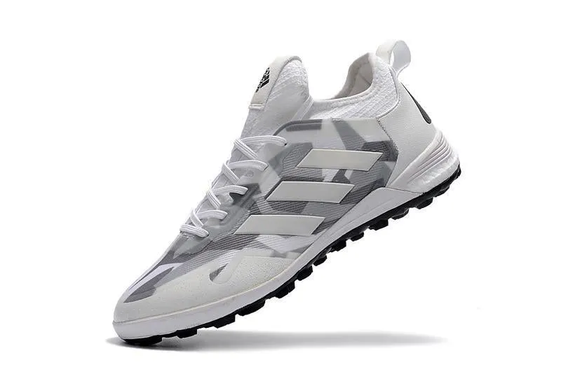 Adidas ACE TF Grass Spike Soccers Shoes White/Gray