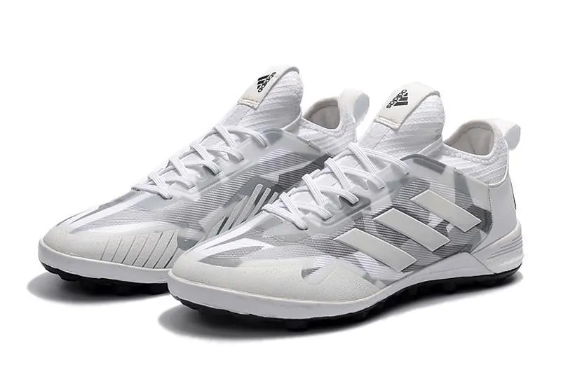 Adidas ACE TF Grass Spike Soccers Shoes White/Gray