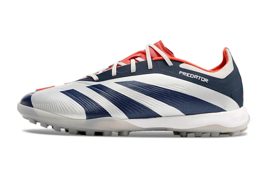 Adidas Predator 24 Elite Indoor Shoes - Ruby Red | Light Gray | Navy - FREE SHIPPING WORLDWIDE