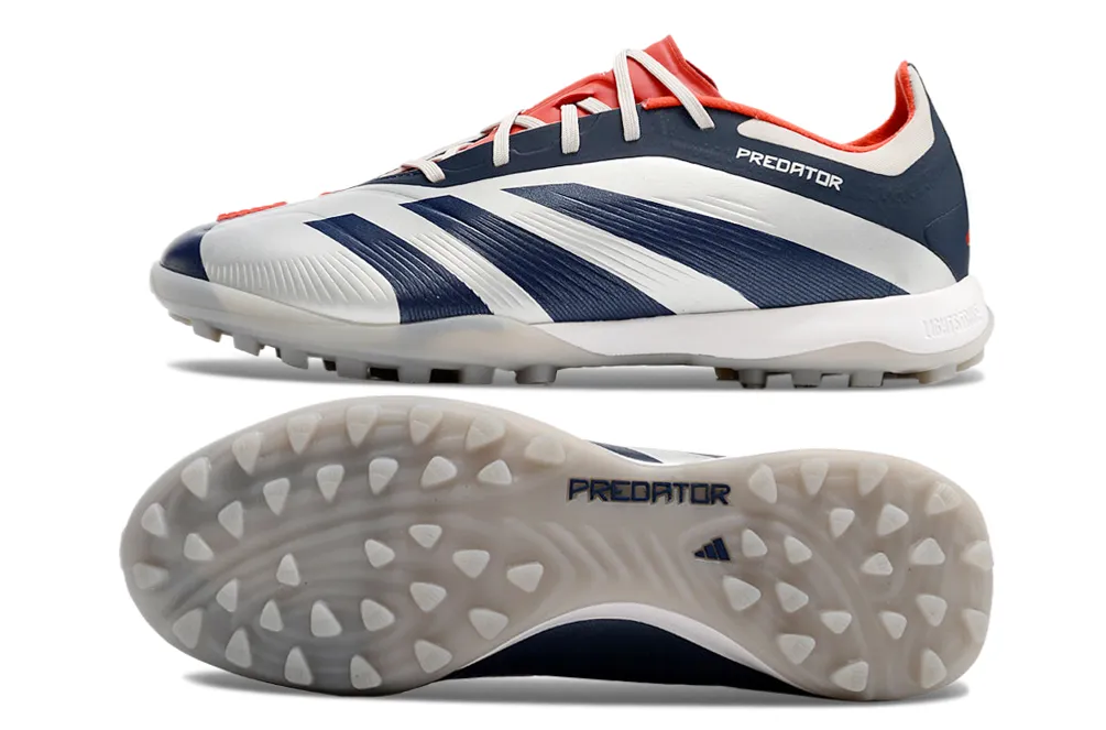 Adidas Predator 24 Elite Indoor Shoes - Ruby Red | Light Gray | Navy - FREE SHIPPING WORLDWIDE