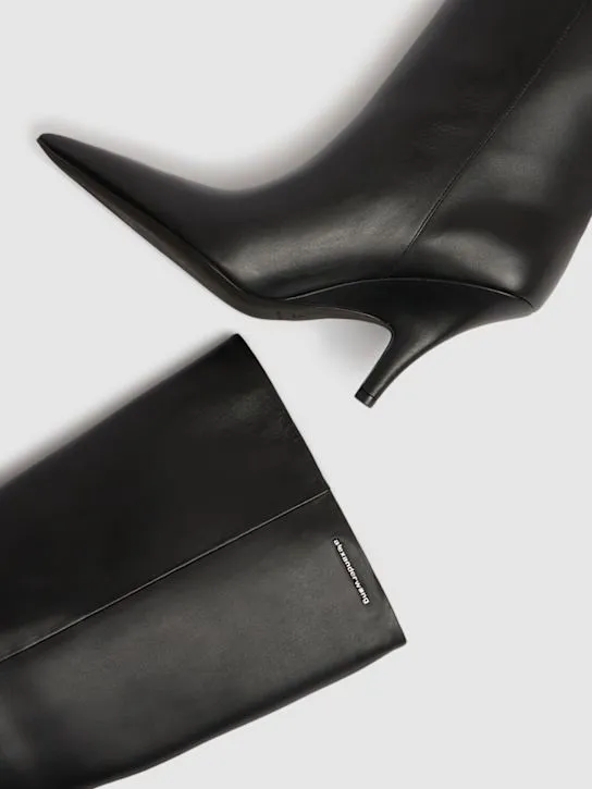 Alexander Wang   85mm Diablo leather tall boots 