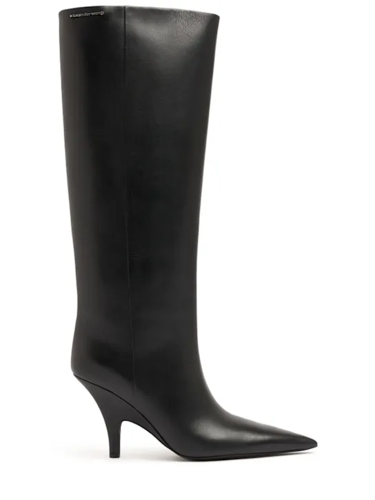 Alexander Wang   85mm Diablo leather tall boots 