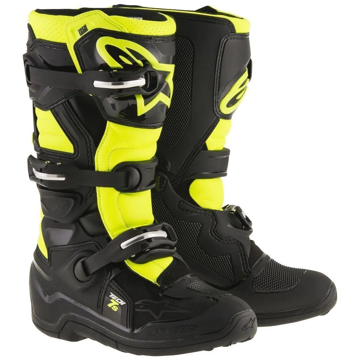 Alpinestars Tech 7S Youth Black/Yellow Motocross Boots