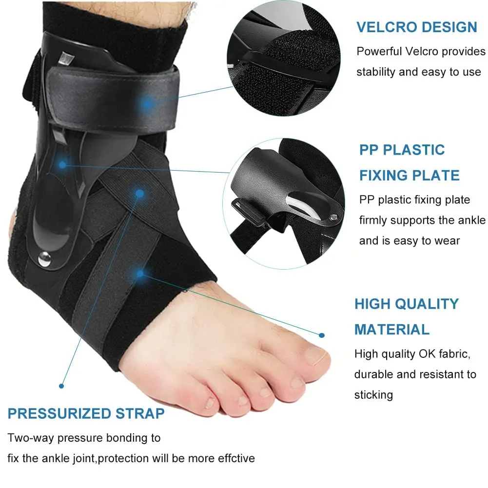 Ankle Brace for Sprained Ankle, Ankle Support Brace with Side Stabilizers for Men & Women , Ankle Splint Stabilizer Volleyball, Basketball, Ankle Supports for Women (Update XL) Update X-Large