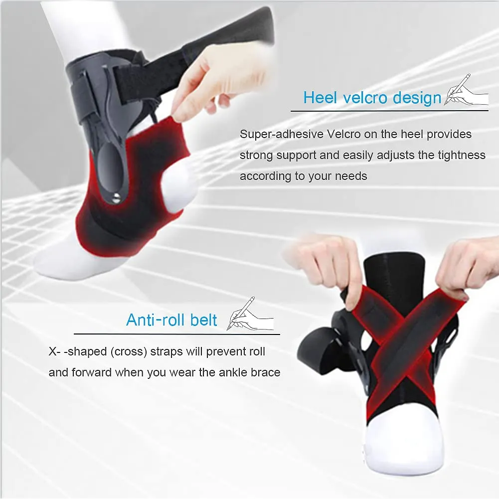 Ankle Brace for Sprained Ankle, Ankle Support Brace with Side Stabilizers for Men & Women , Ankle Splint Stabilizer Volleyball, Basketball, Ankle Supports for Women (Update XL) Update X-Large