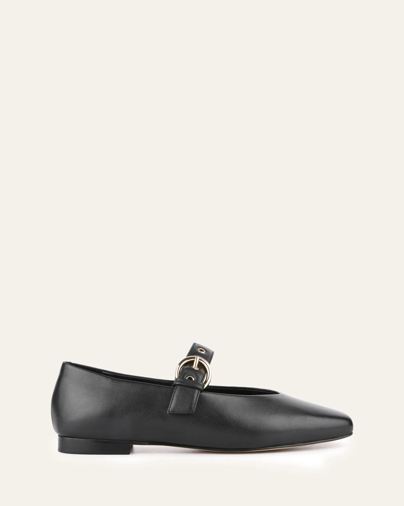 ANNABELLE CASUAL FLATS BLACK LEATHER