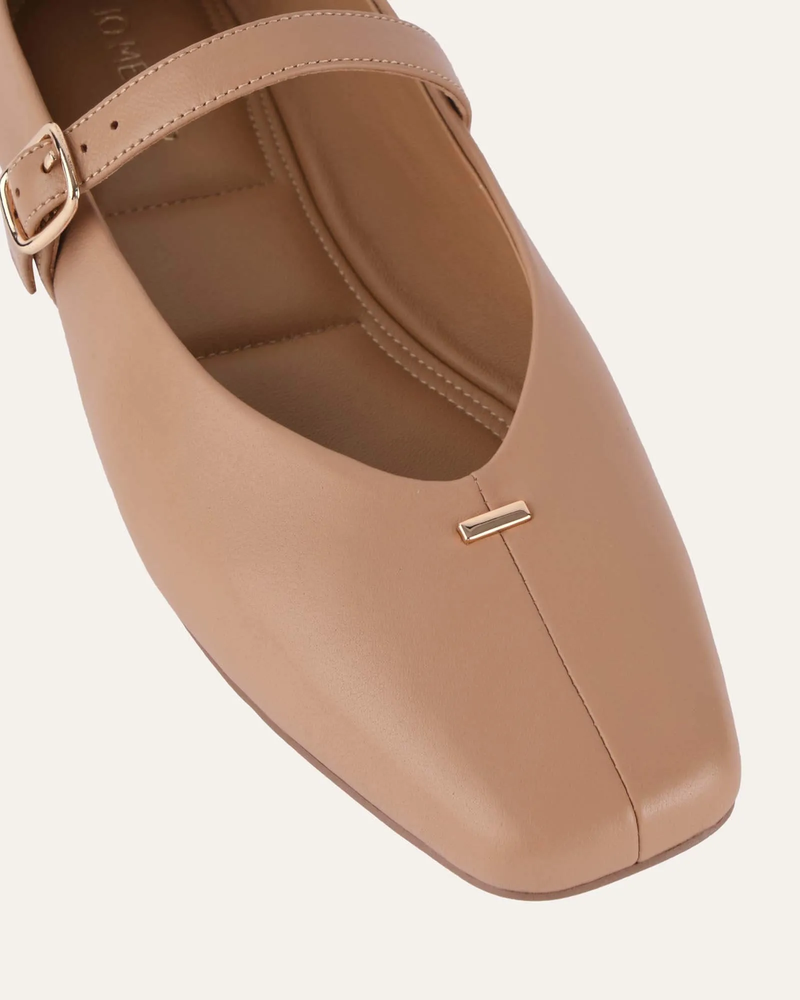 APRIL CASUAL FLATS TAN LEATHER