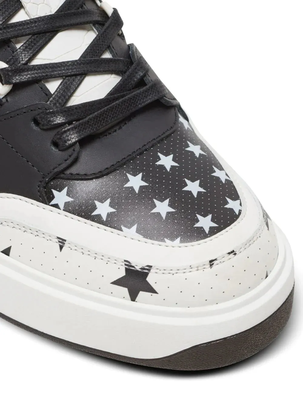 B-Court Mid Top-Calfskin Star Sneakers