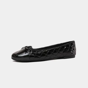 Belie Black Patent/ Black Leather Ballet Flats