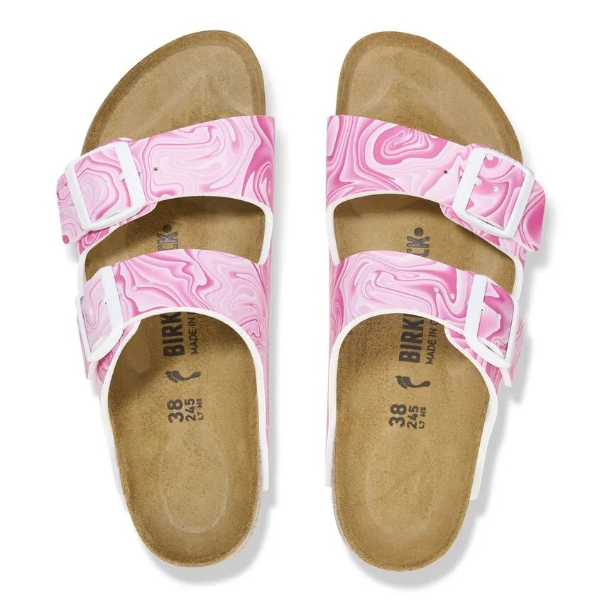 'Birkenstock' Women's Arizona Birko-Flor Sandal - Marble Pink