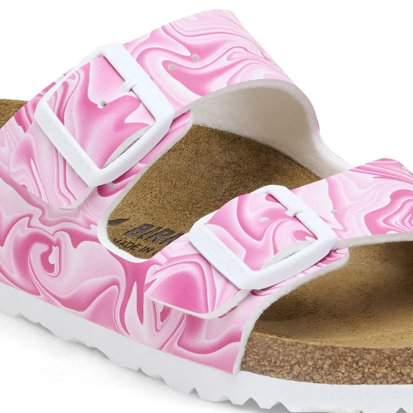 'Birkenstock' Women's Arizona Birko-Flor Sandal - Marble Pink