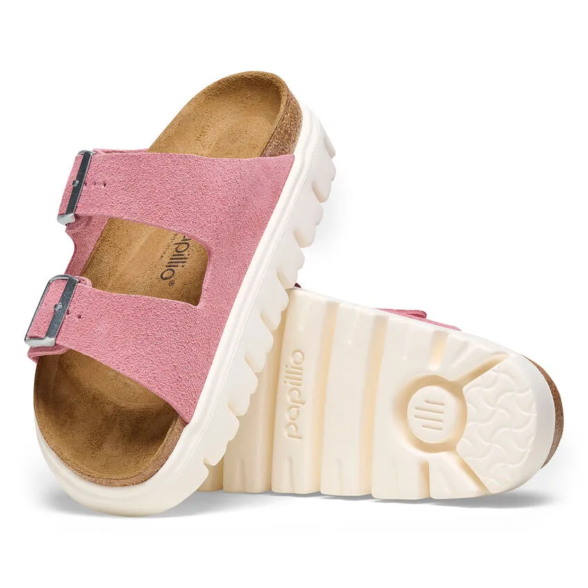 'Birkenstock' Women's Arizona Chunky Suede Leather Sandal - Candy Pink