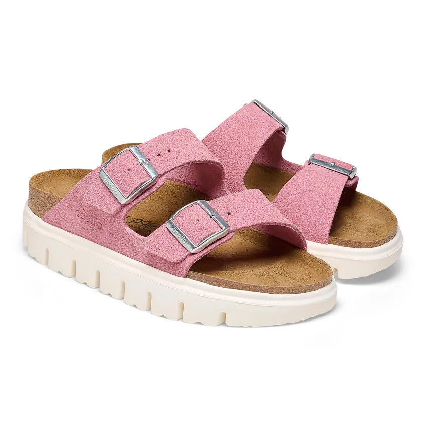 'Birkenstock' Women's Arizona Chunky Suede Leather Sandal - Candy Pink