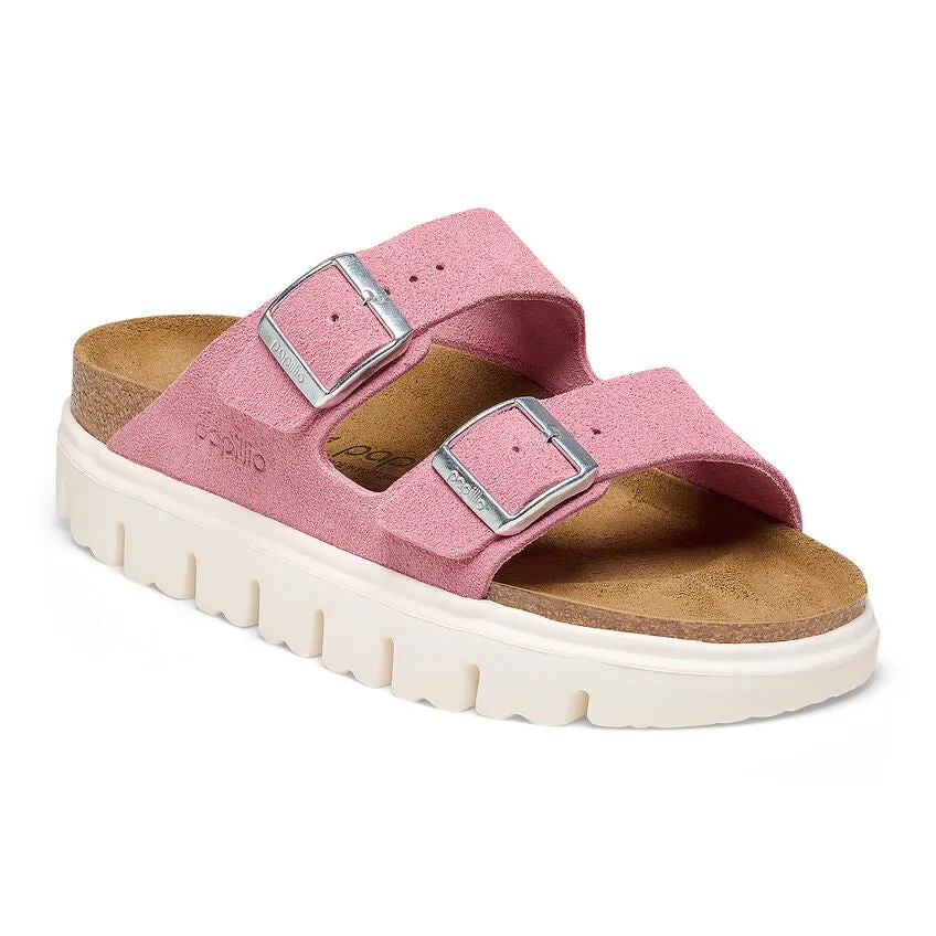 'Birkenstock' Women's Arizona Chunky Suede Leather Sandal - Candy Pink