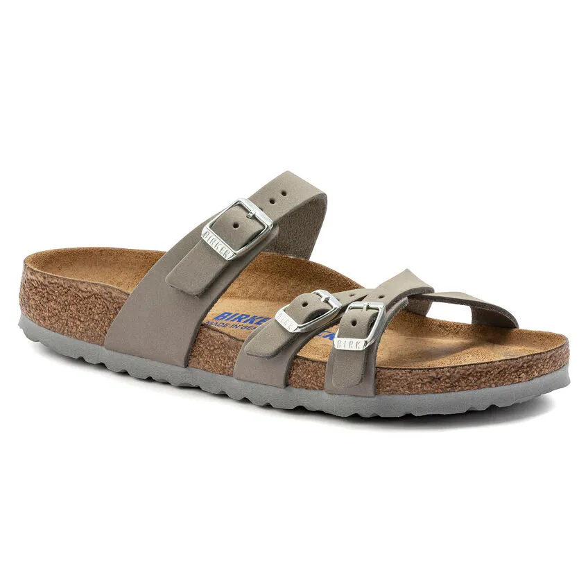 'Birkenstock' Women's Franca Soft Bed Leather Sandal - Dove Grey