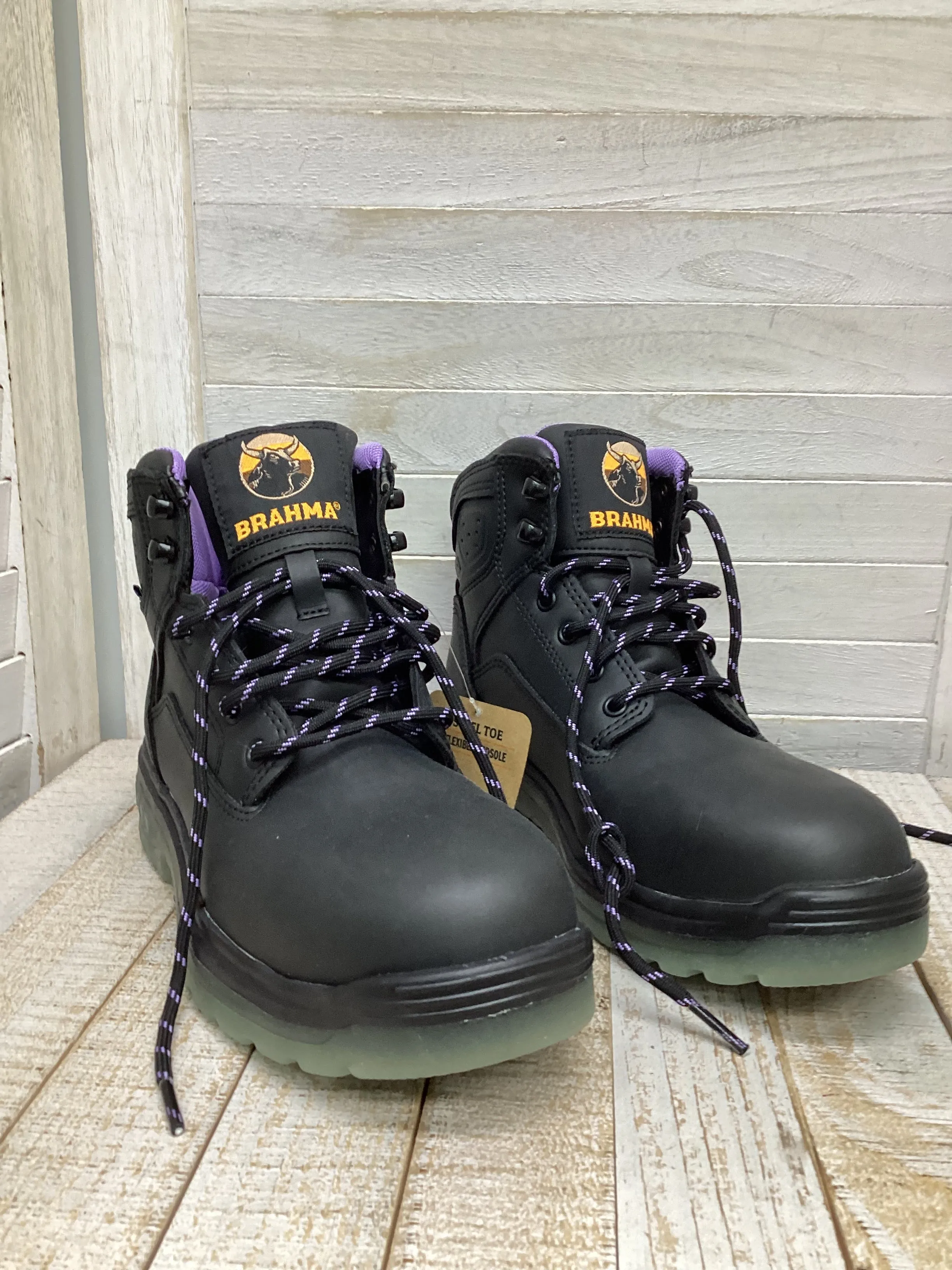 Boots Hiking By Clothes Mentor In Black & Purple, Size: 6