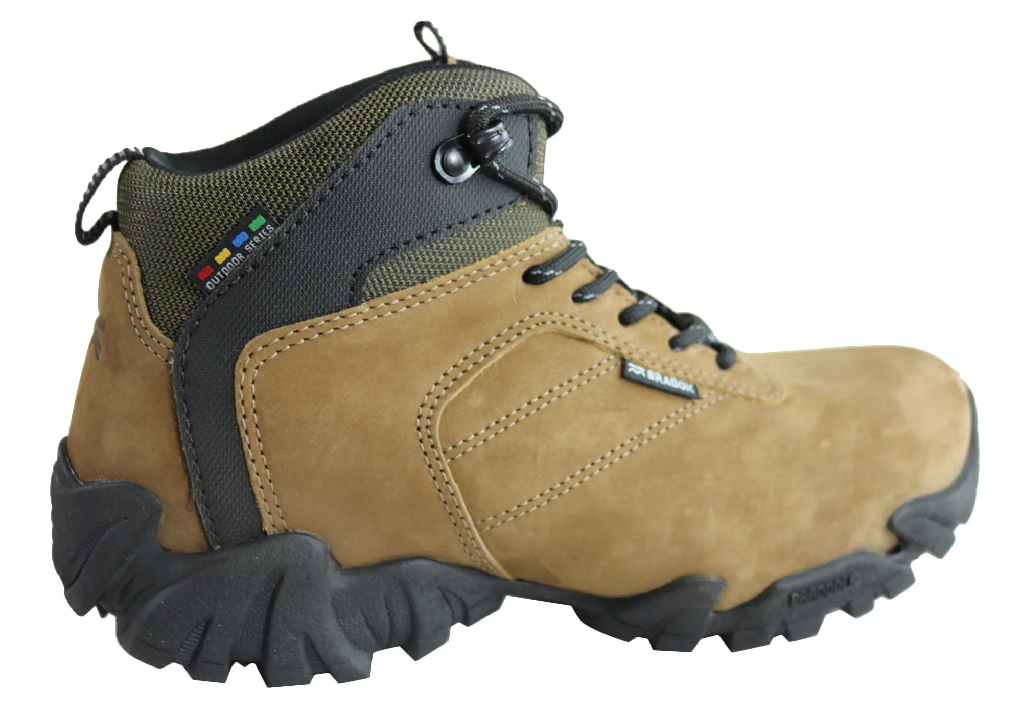 Bradok Kilauea Mens Comfortable Leather Hiking Boots Made In Brazil