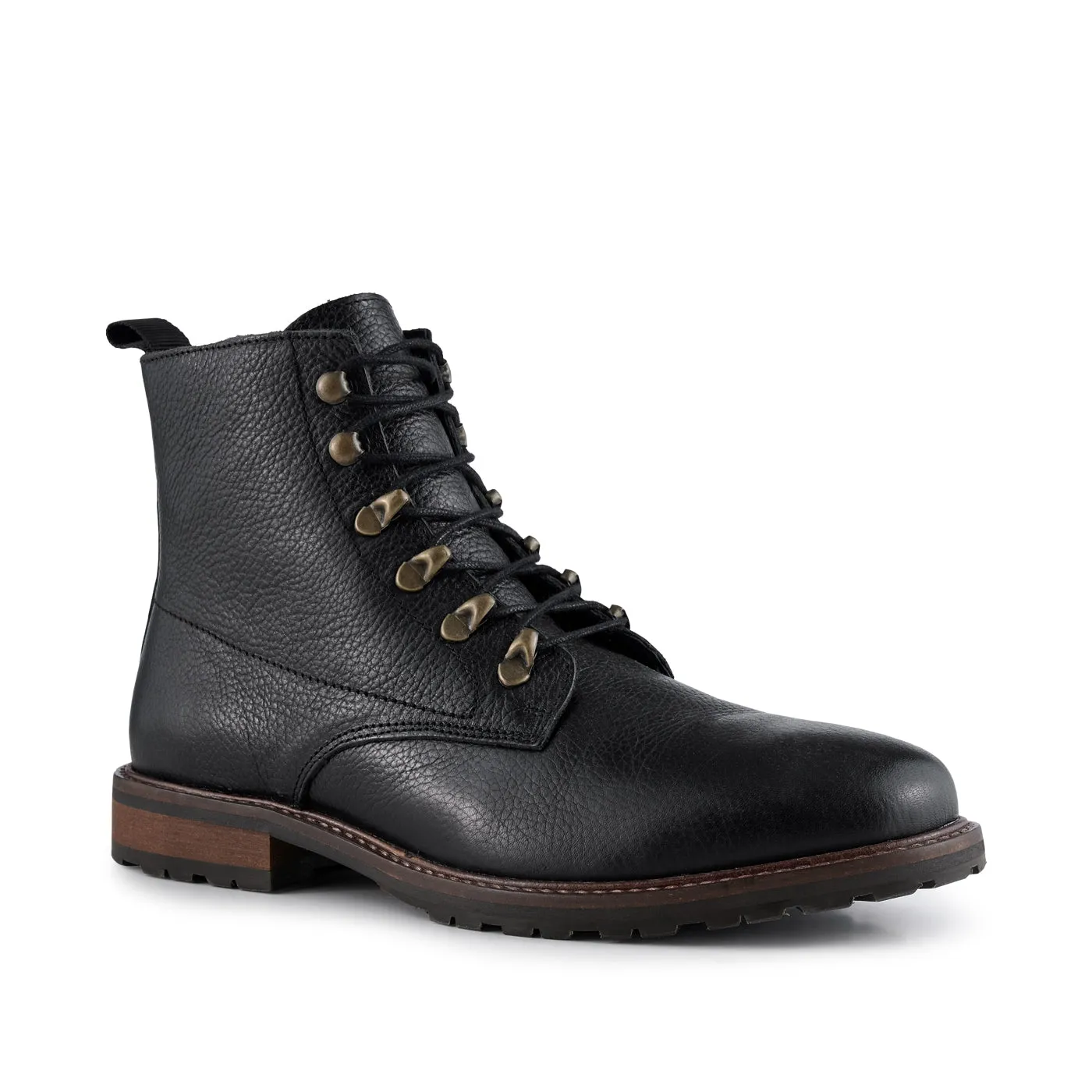 Brigade Læder Støvle - BLACK / BROWN