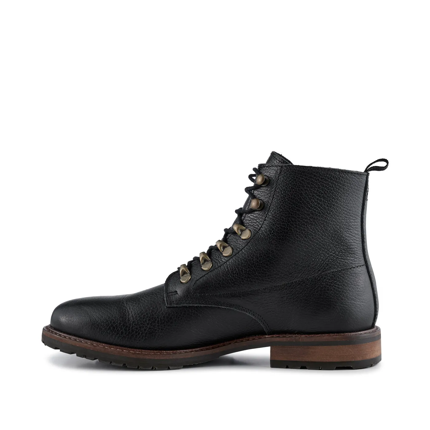 Brigade Læder Støvle - BLACK / BROWN