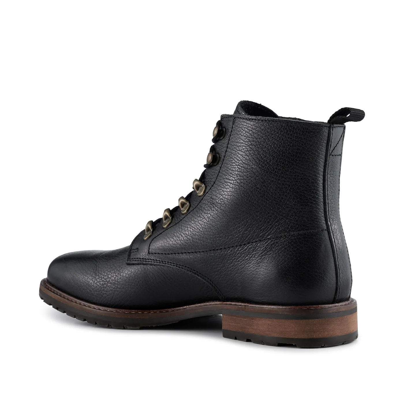 Brigade Læder Støvle - BLACK / BROWN