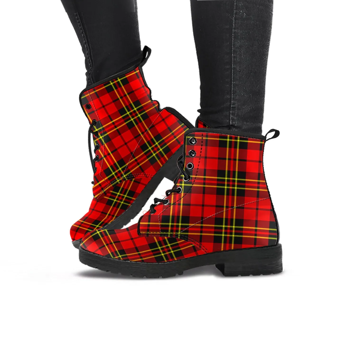 Brodie Modern Tartan Leather Boots