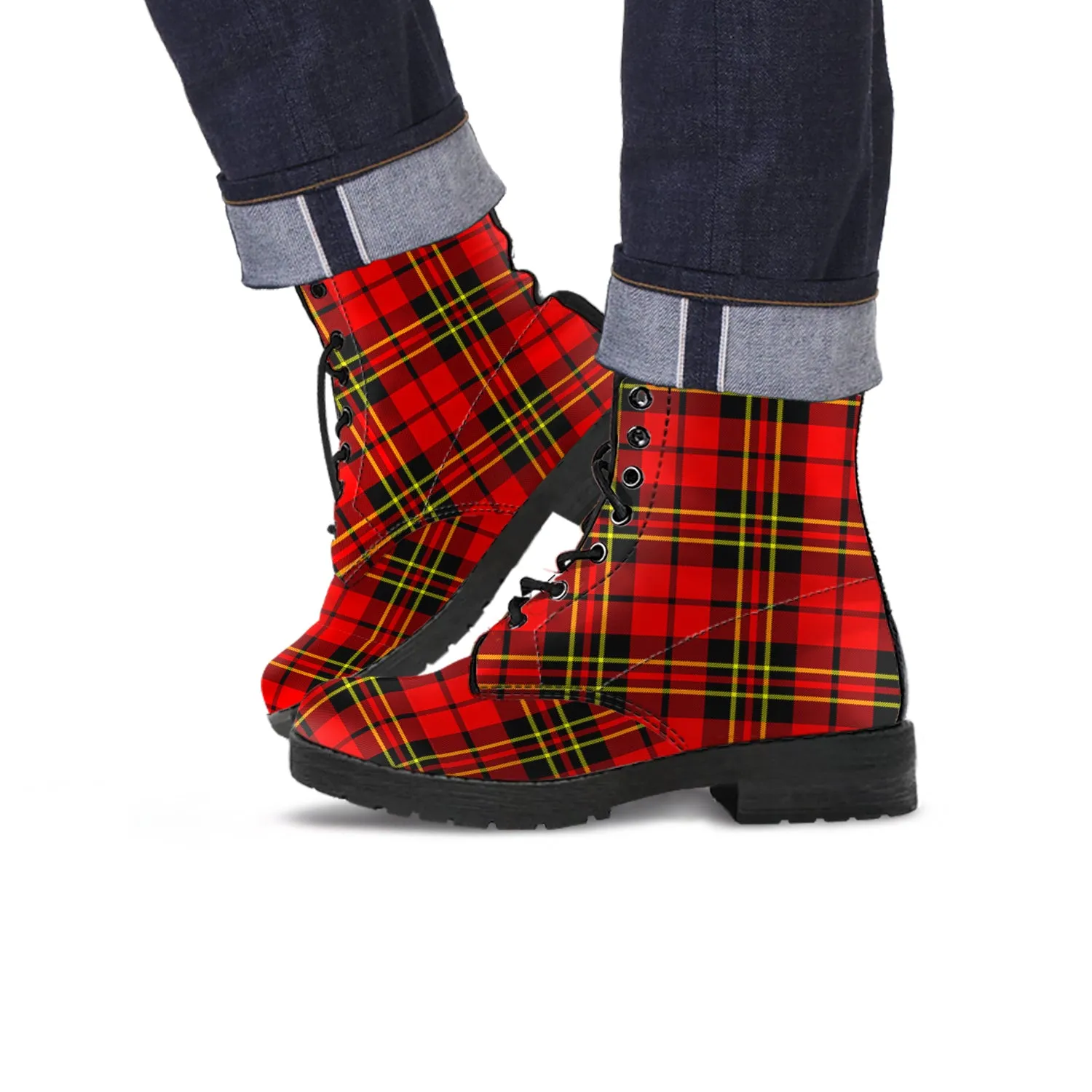 Brodie Modern Tartan Leather Boots