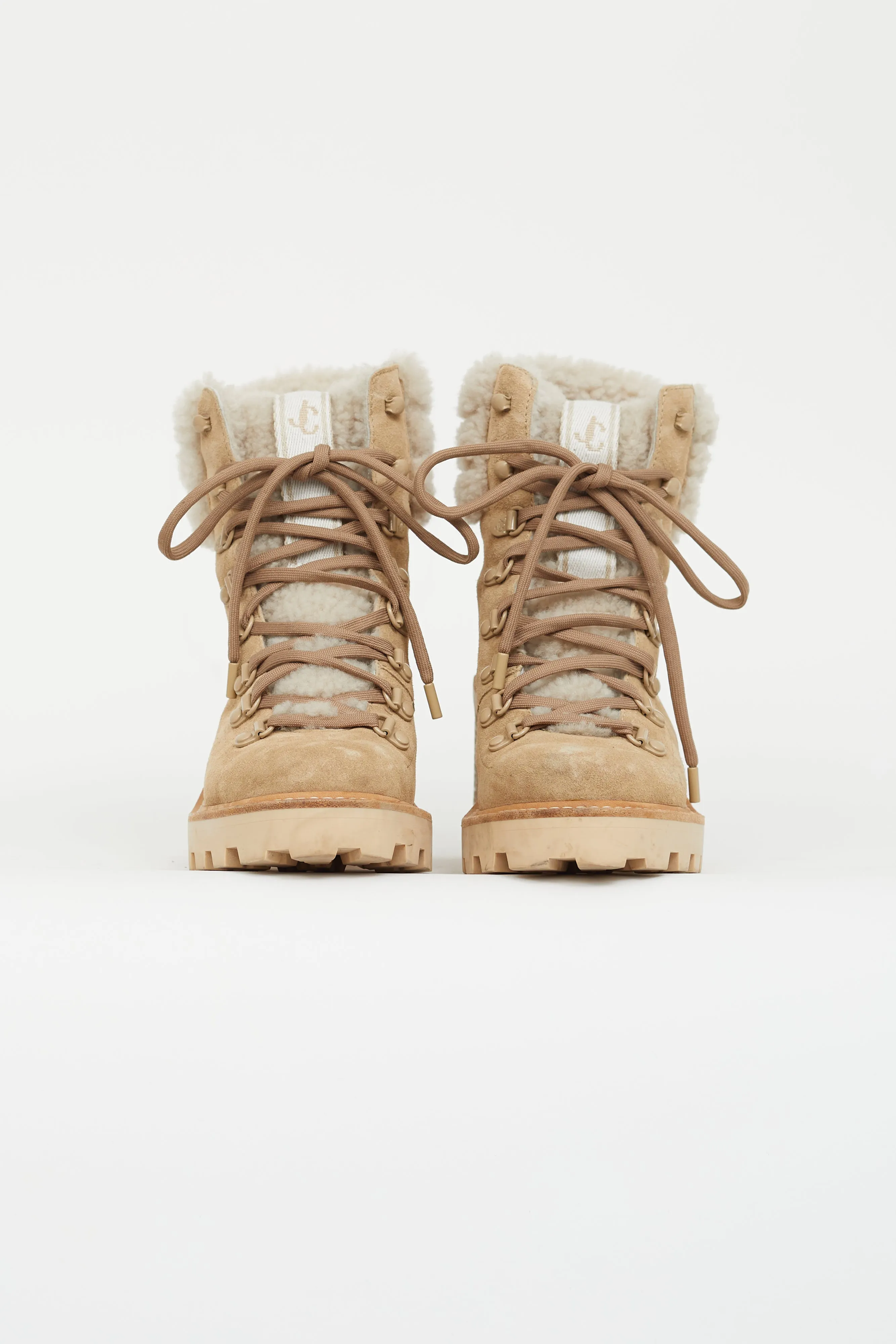 Brown Suede & Shearling Eshe 65 Hiking Boot