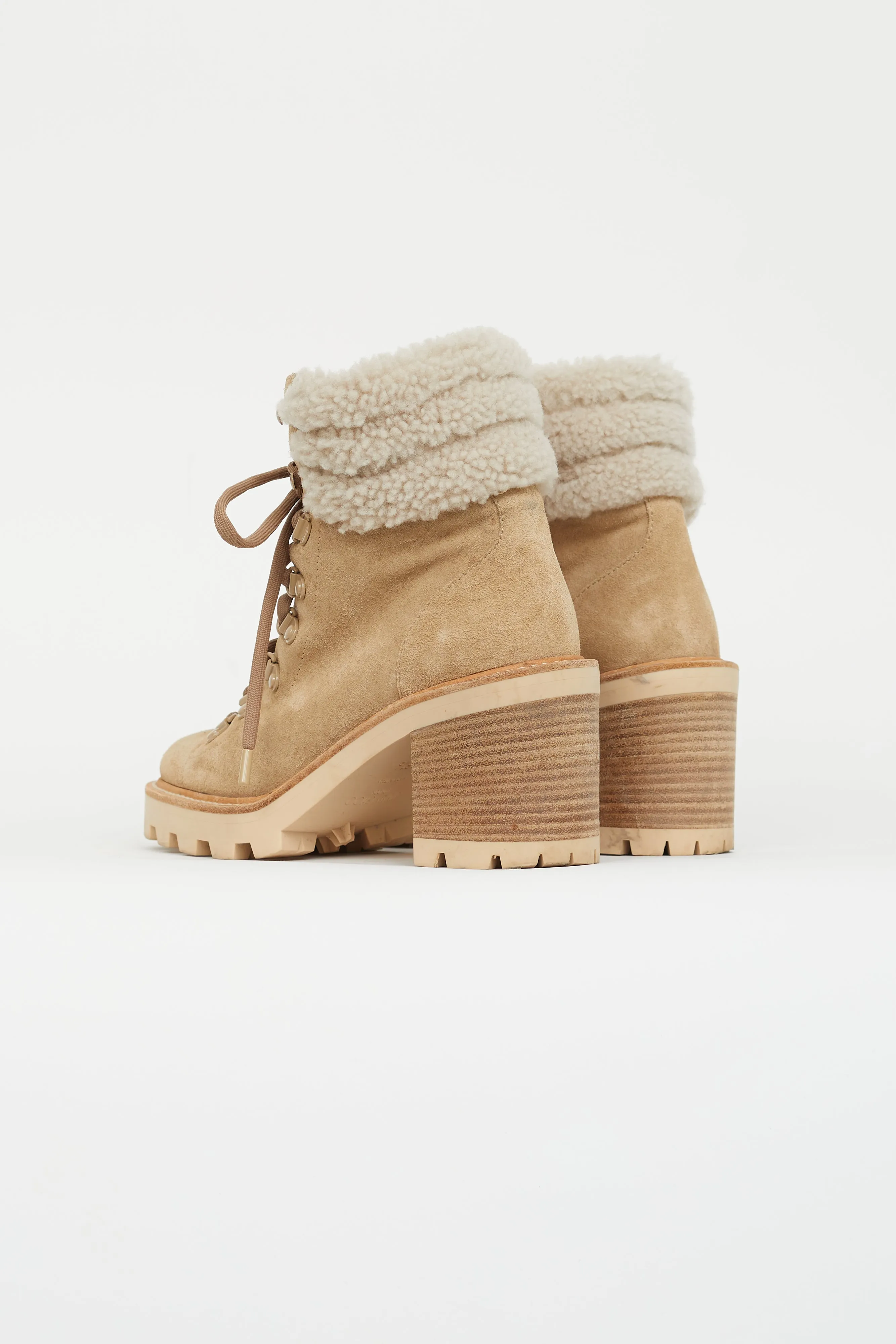 Brown Suede & Shearling Eshe 65 Hiking Boot