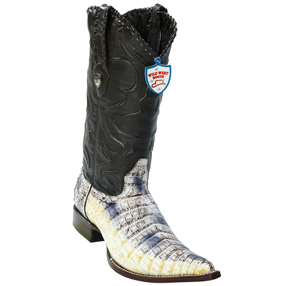 Caiman Pointed Toe Cowboy Boots