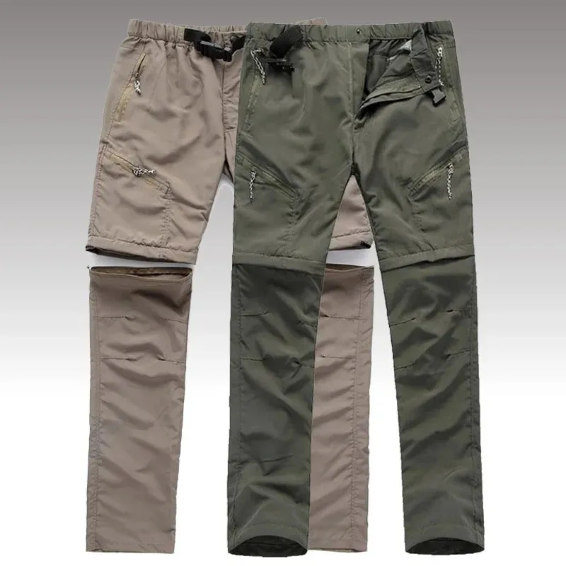 Cargo trousers for men Detachable outdoor trousers with zip pockets