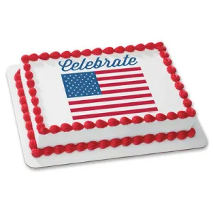 Celebrate America Flag Edible Image Layon #19608 Sheet