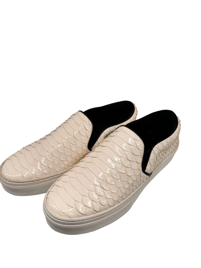 Celine White Python Skate Shoes. Size: 35