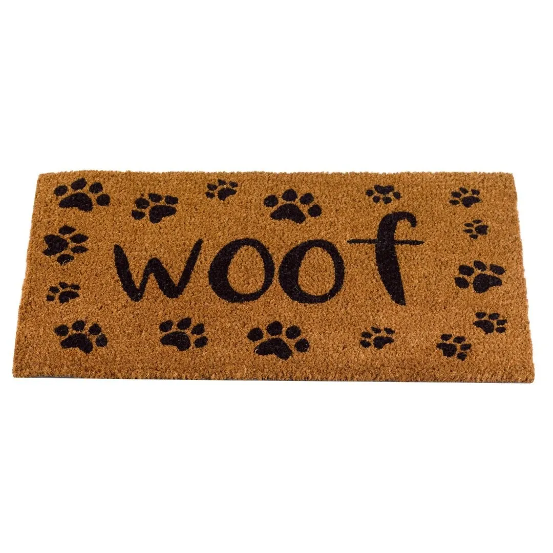 Coir Door Mat Woof 45 x 75cm