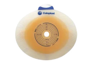 Coloplast 10022 Sensura Click Standard Wear Baseplate Flange Size 2" (50mm) Pre-Cut 1-1/8" (30mm) Red