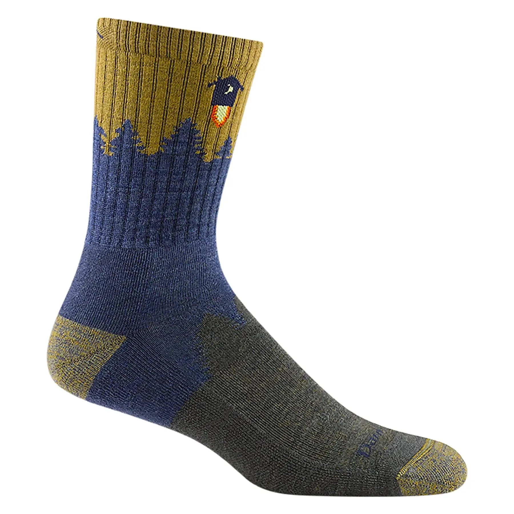 Darn Tough 1974 Men's Number 2 Micro Crew Midweight Hiking Socks - Denim