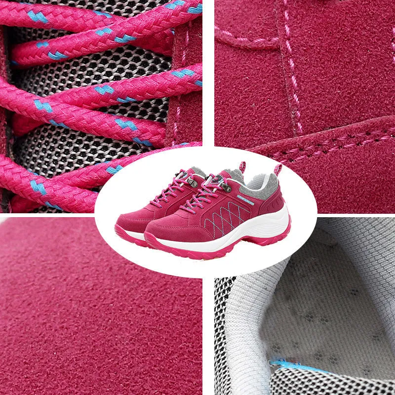 Durable hiking shoes in mesh with color combination