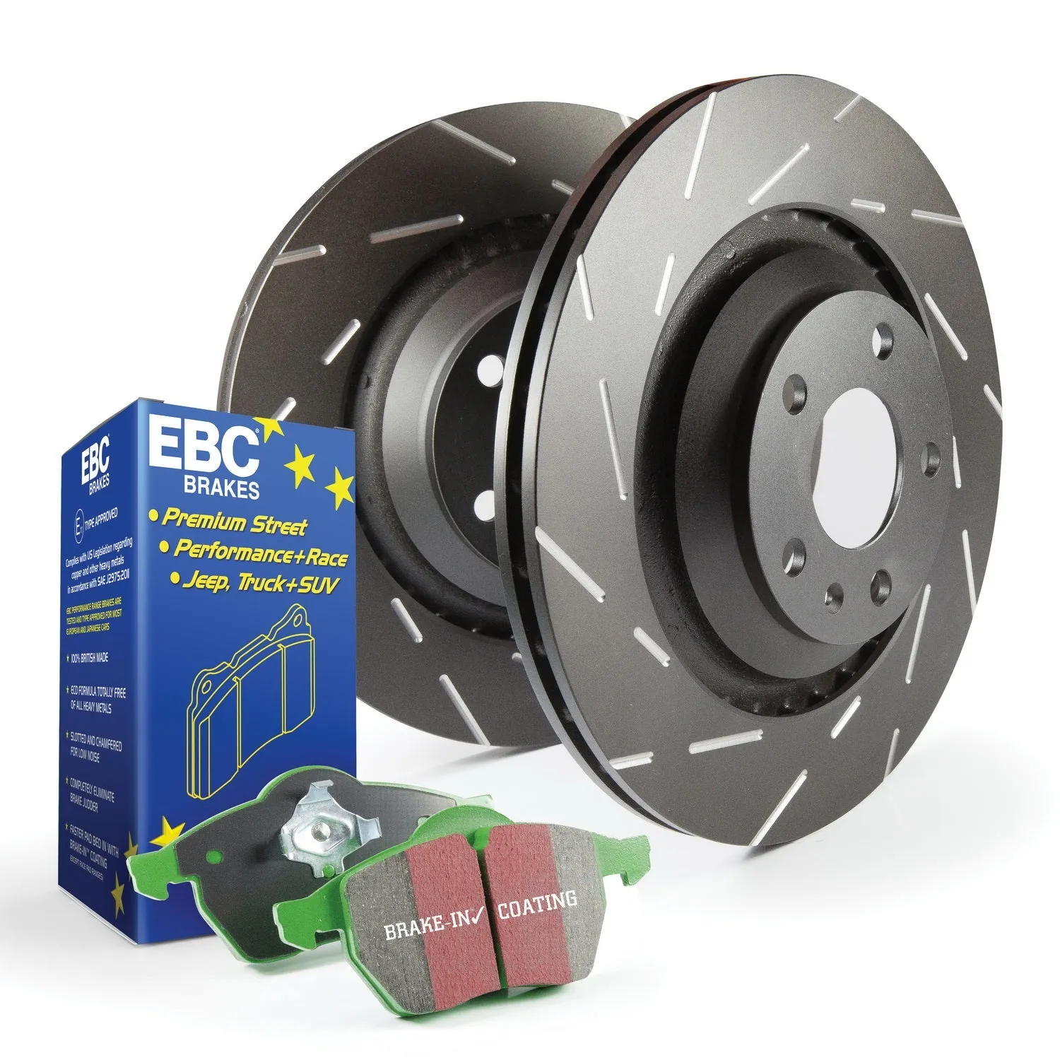 EBC Brakes S2KF1547 S2 Kits Greenstuff 2000 and USR Rotors