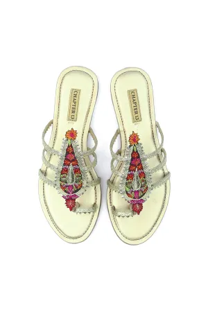 Fancy Goota Lace Chappals | Patta