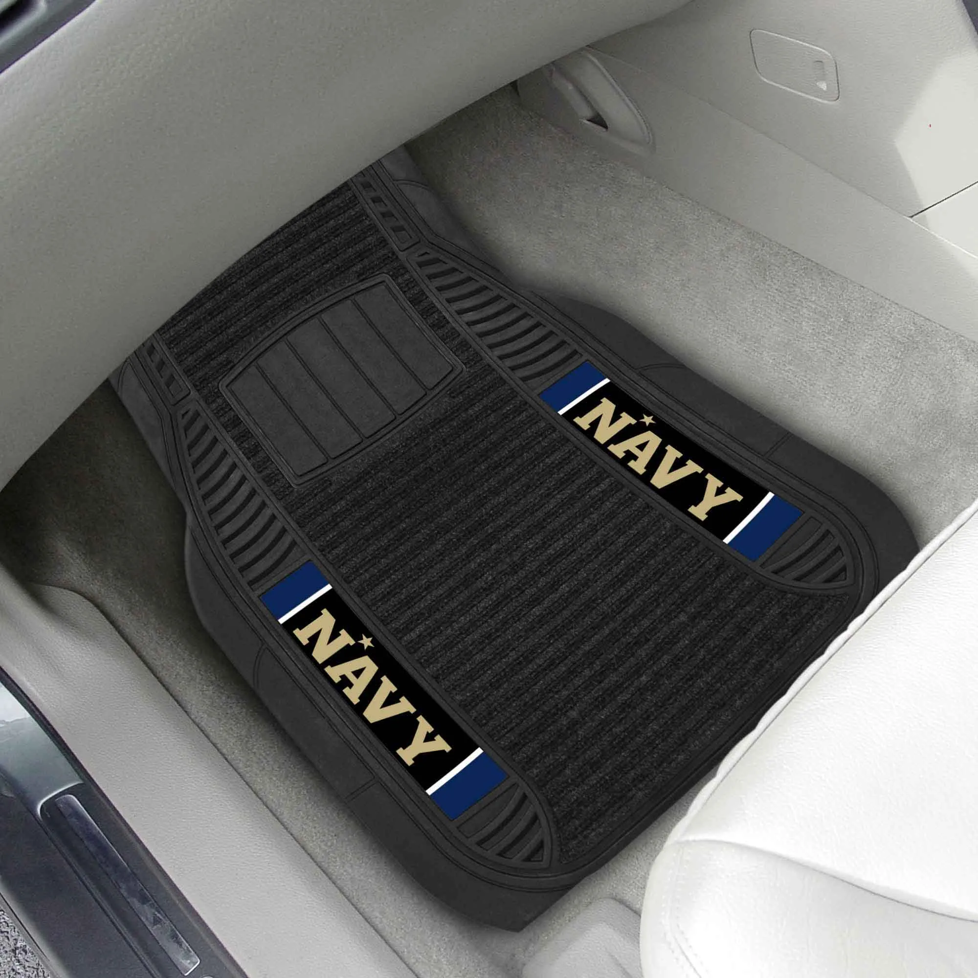 Fanmats Naval Academy 2 Piece Deluxe Car Mat Set