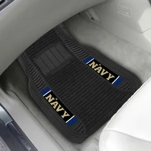 Fanmats Naval Academy 2 Piece Deluxe Car Mat Set