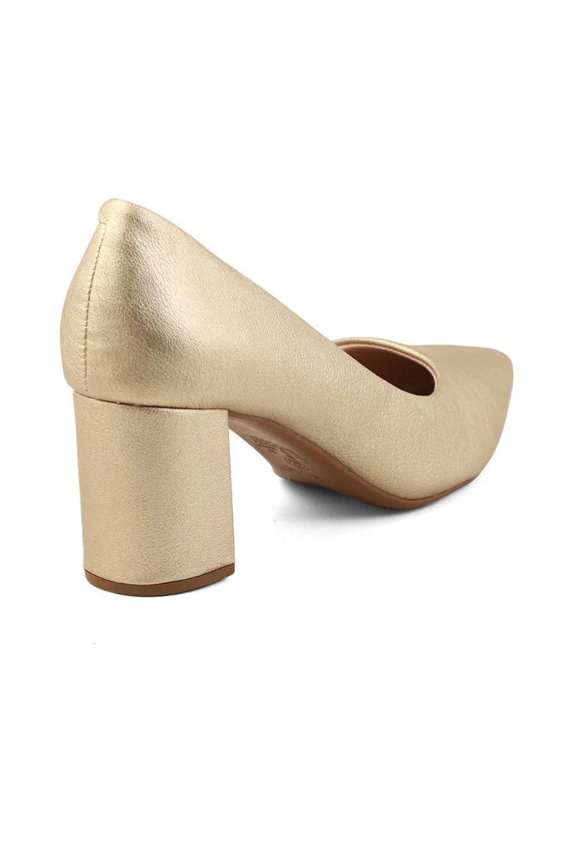 Formal Court Shoes I44445-Golden