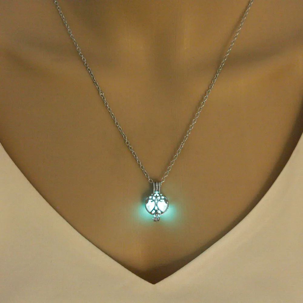 Glow-in-the-dark tree of life necklace