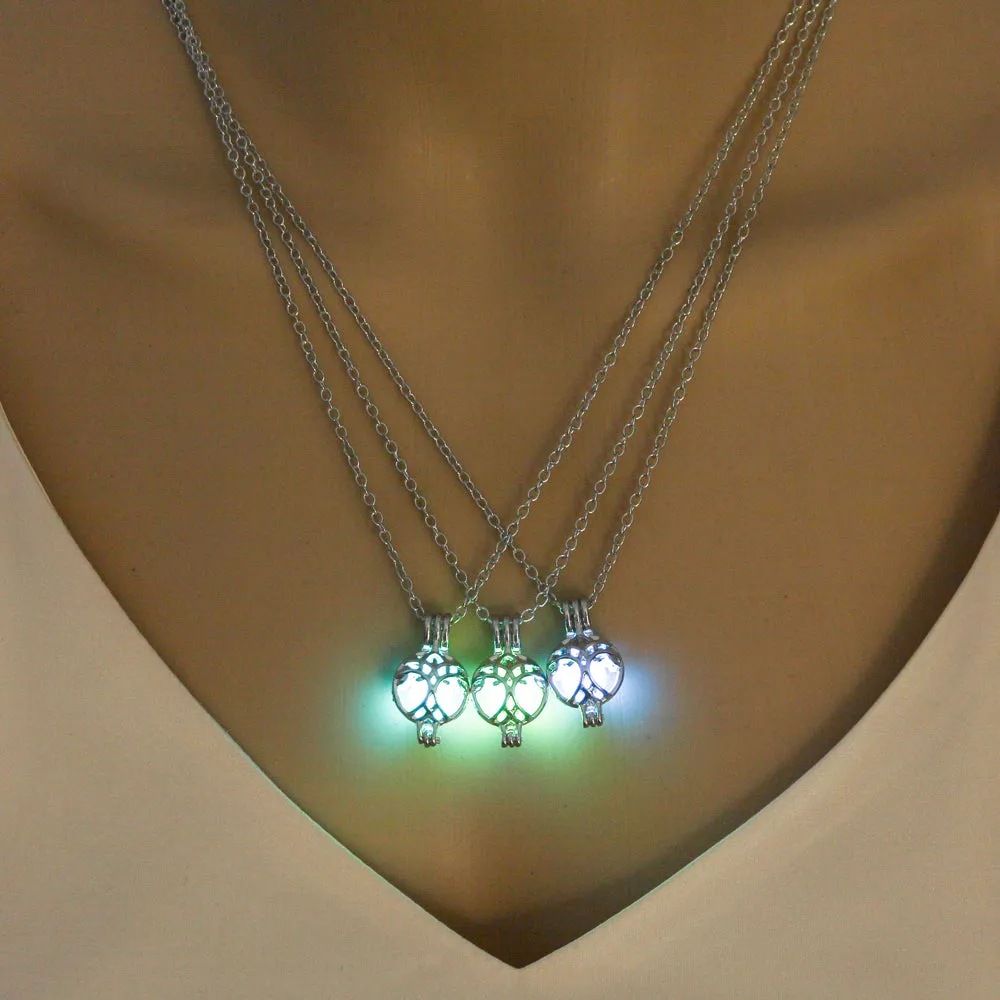 Glow-in-the-dark tree of life necklace