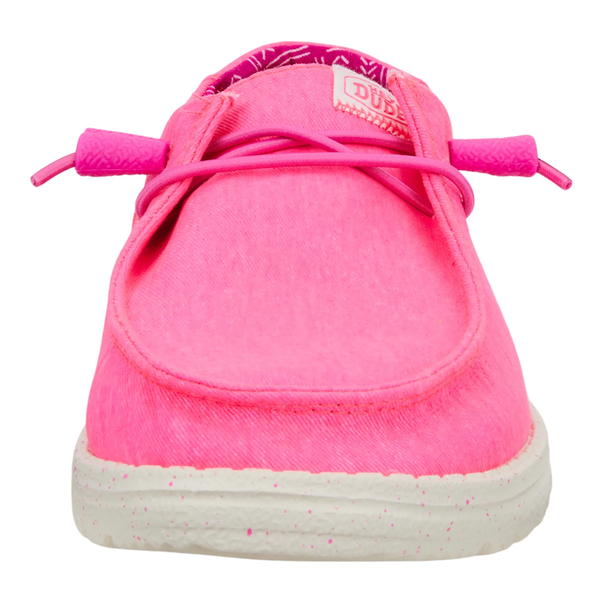 Hey Dude Wendy Neon Pink Stretch Canvas Shoes