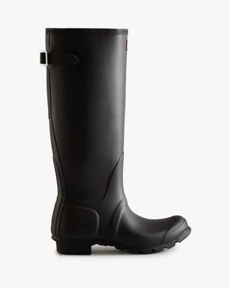 Hunter  Women's S Original Tall Back Adjustable Gloss Boot Black M