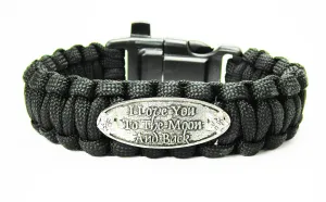 I Love You To The Moon And Back Catalog Paracord   Black