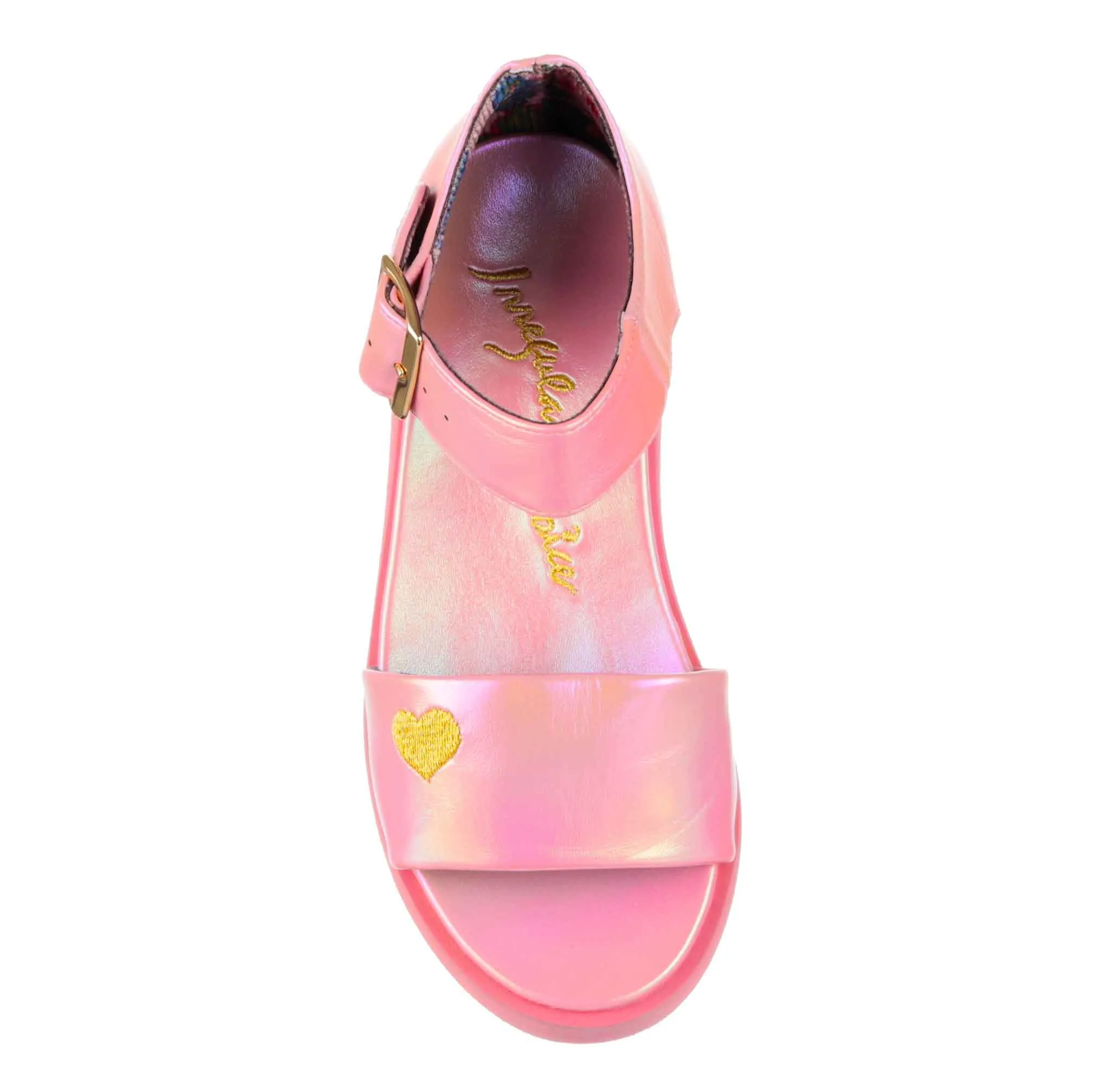 Irregular Choice Platform Flats - Pastel Pastille Pink